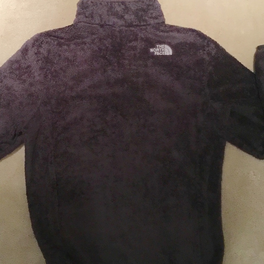 Women’s gray fuzzy fleece ~NORTH FACE jacket/size M - Picture 6 of 8